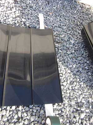 Root barrier sheet material roll standing upright