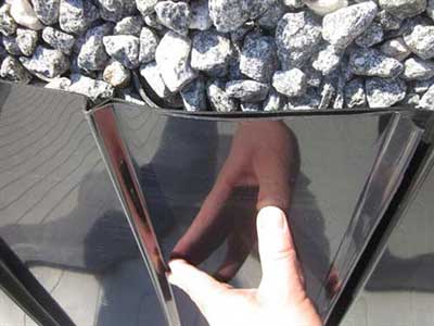 Root barrier sheet material installation in progress