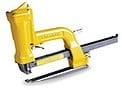 Pneumatic plier stapler for seaming geocell grid panels